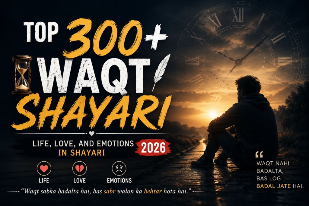 Top 300+ Waqt Shayari | Life, Love, and Emotions in Shayari 2026